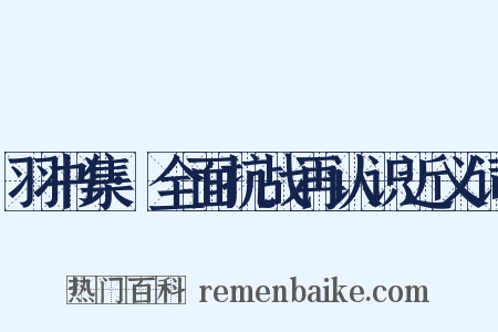 羽书集·全面抗战再认识近义词是什么意思的图片